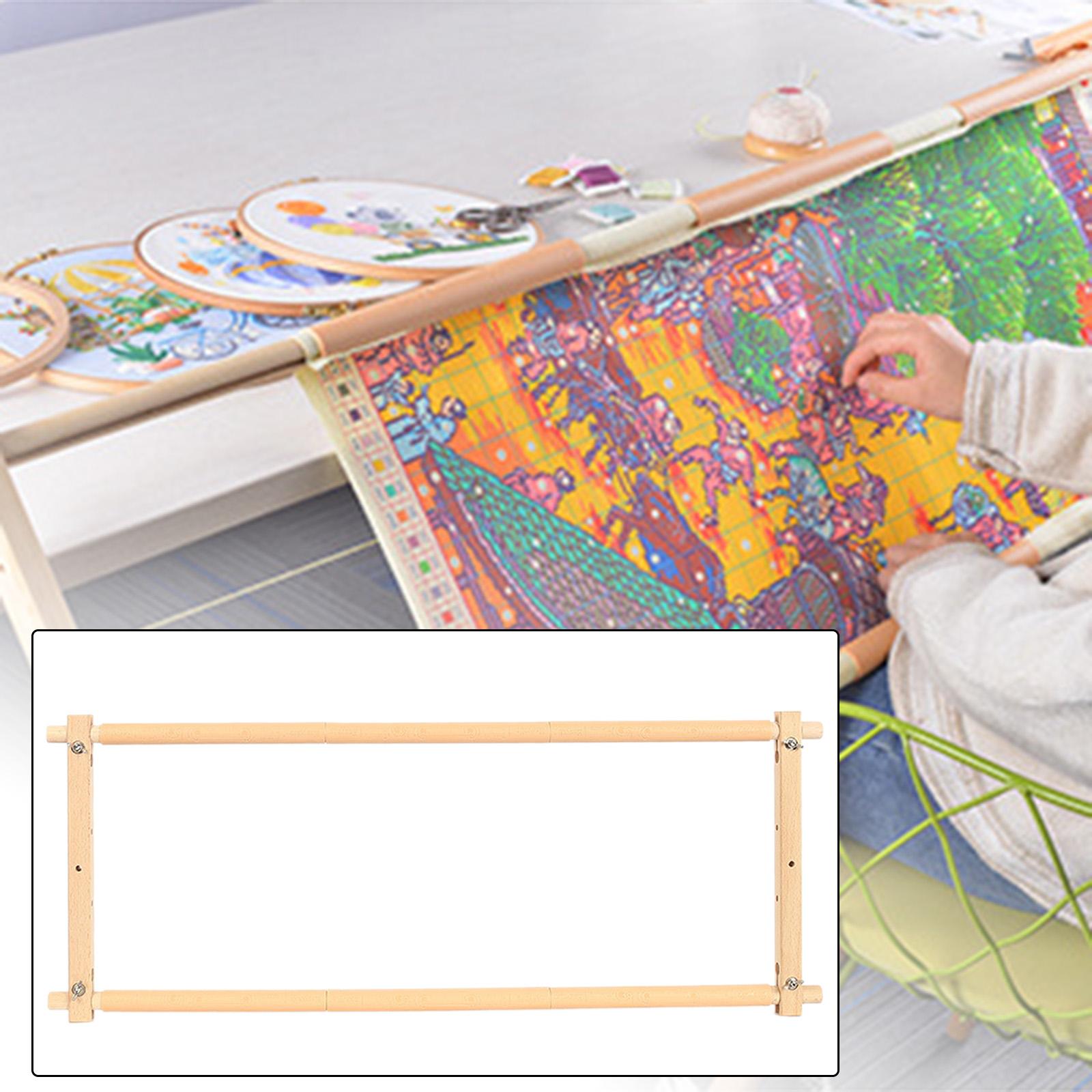 Home Improvement Mall - Embroidery Tapestry Frame Solid Wood Household