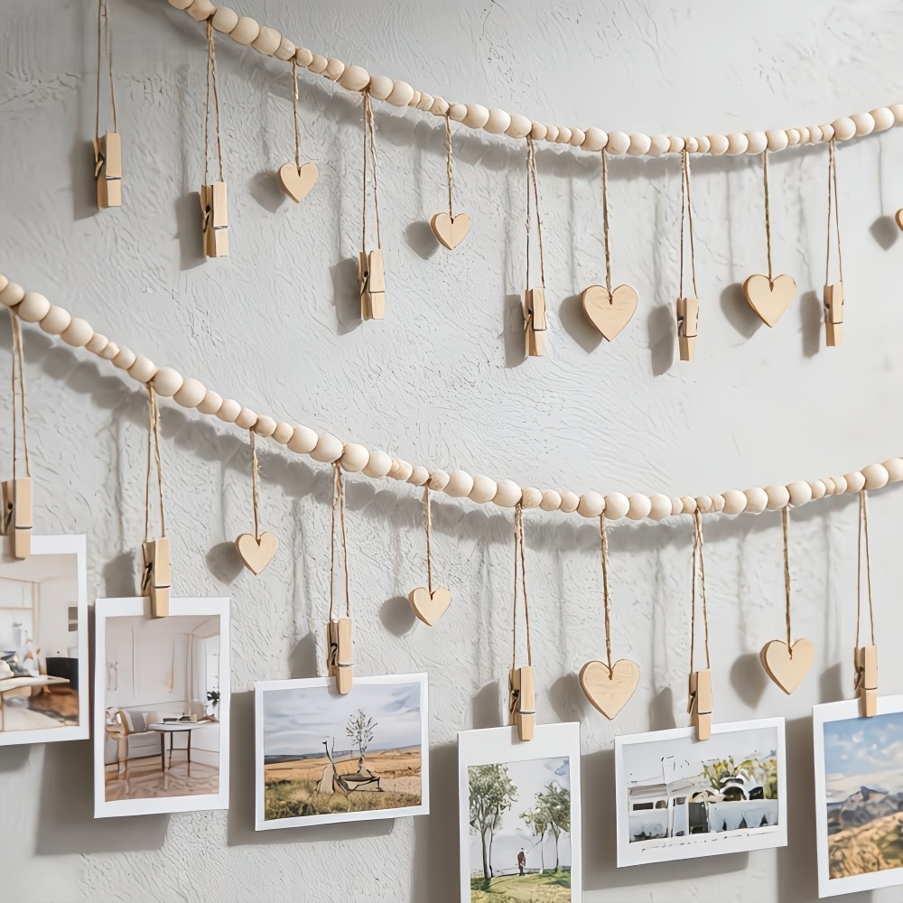 1pc Bead String Photo Storage  - Picture Hanging Strip ulasan dan harga