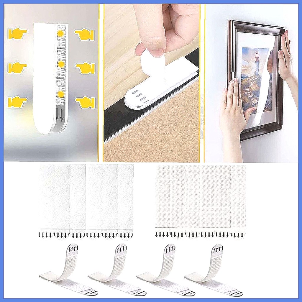 12 Pairs Heavy Duty Picture Ha - Picture Hanging Strip ulasan dan harga